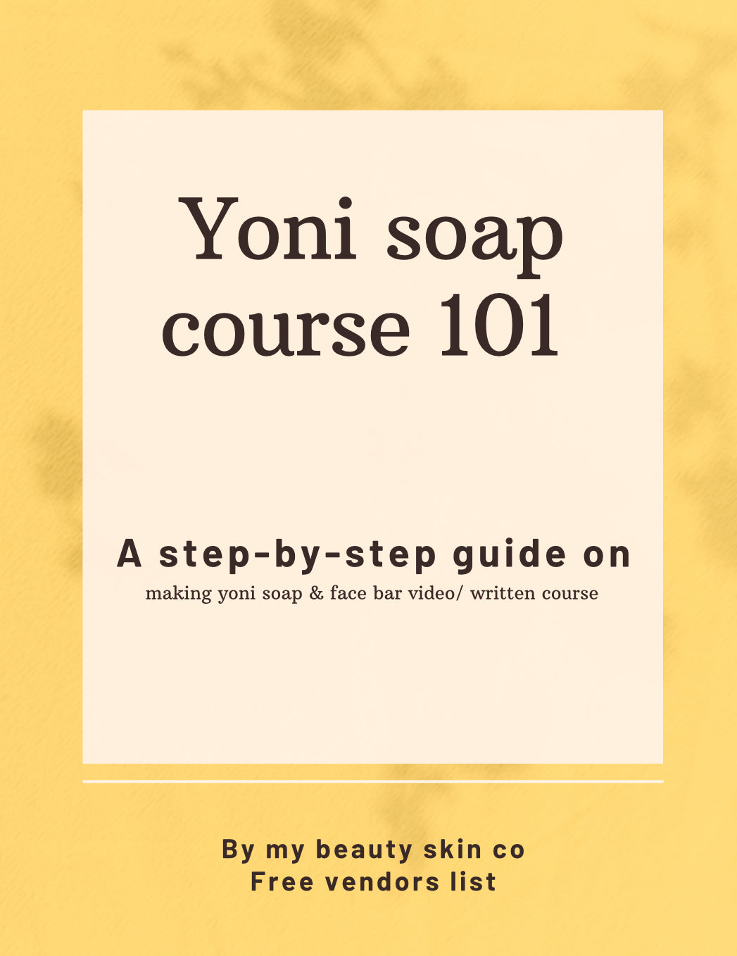 Soap course 101